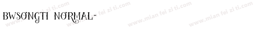 bwsongti normal字体转换